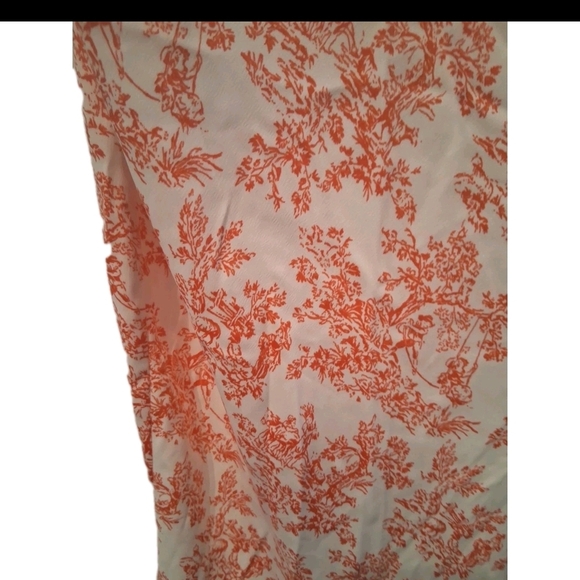 URBAN OUTFITERS Elegant Floral Dress in White and Orange - Picture 6 of 9